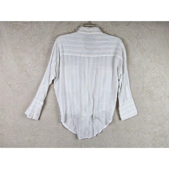 Faithful The Brand Women's Hi Low Tie Button Front Shirt Top Size 2 - Picture 5 of 5